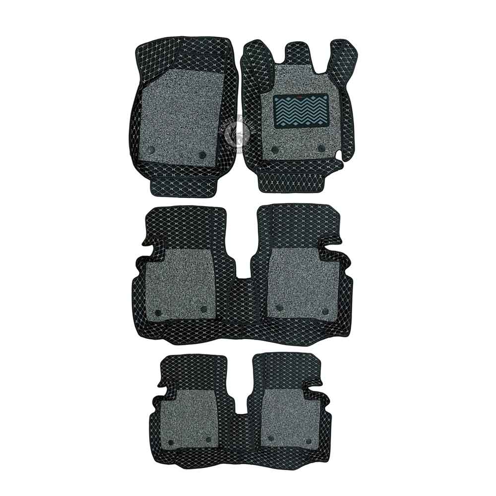 Car Floor Mats in Black Silver Pegasus Premium