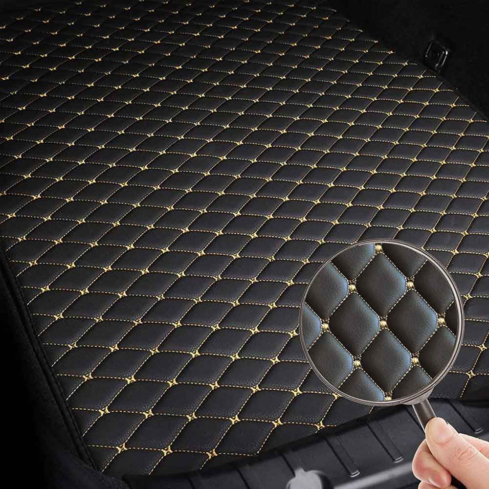 Car Dicky Mat - Car Boot Mat - Full Dicky Coverage Black Silver