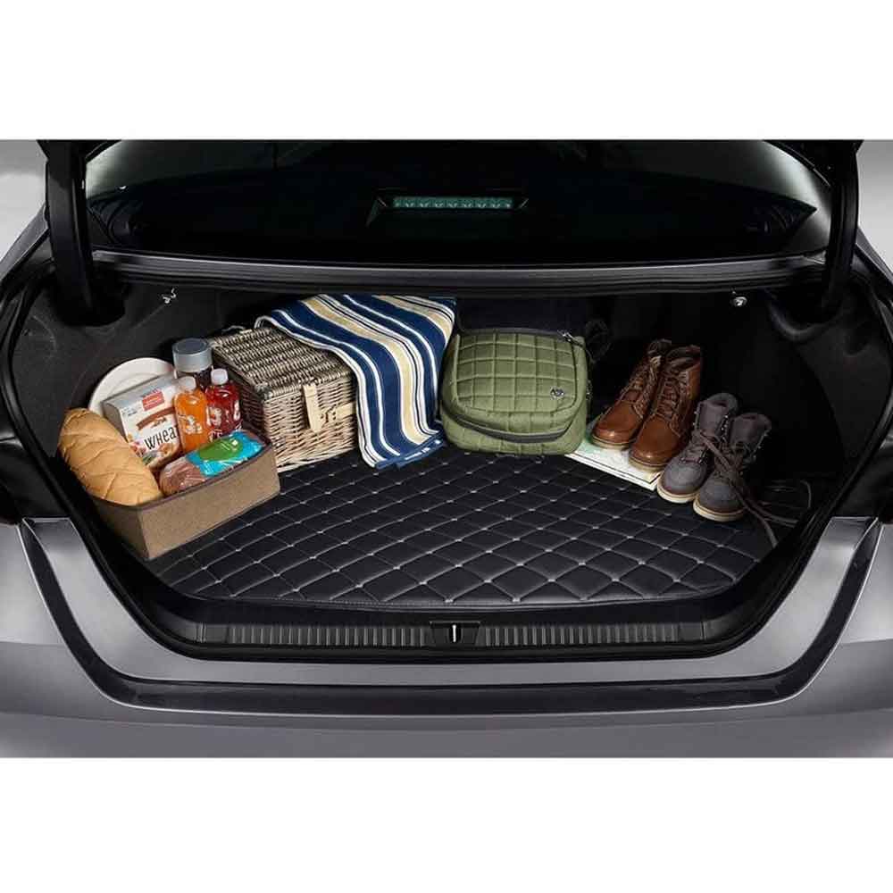 Car Dicky Mat - Car Boot Mat - Full Dicky Coverage Black Silver