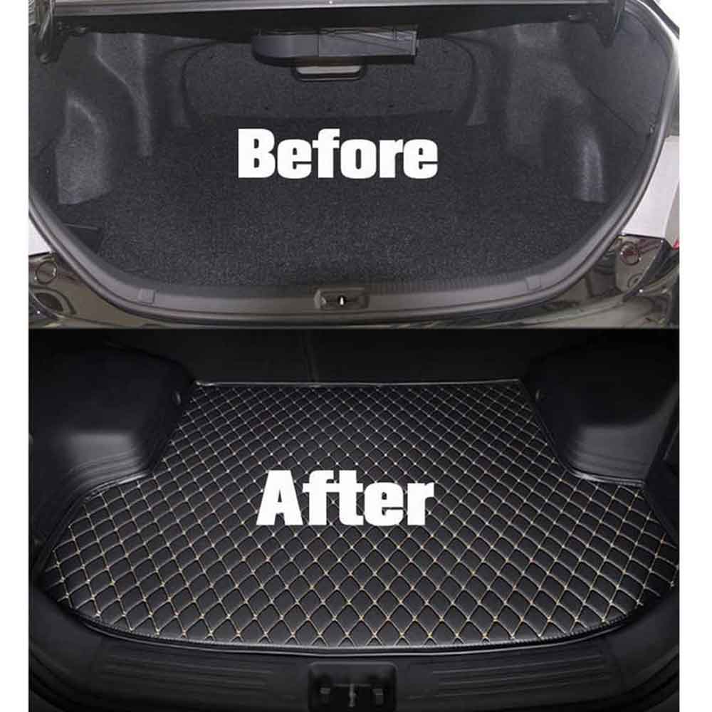 Car Dicky Mat - Car Boot Mat - Full Dicky Coverage Black Silver