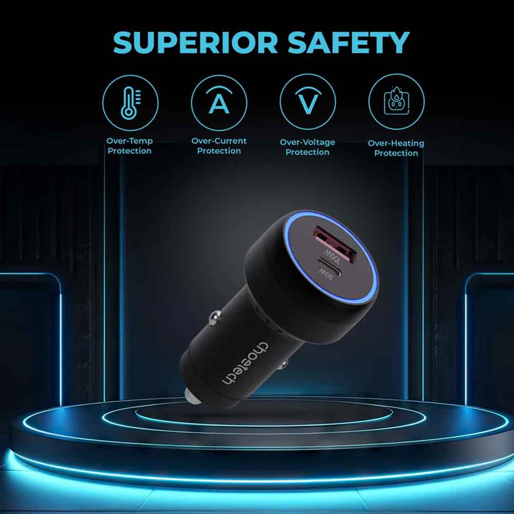 Car Charger 60W with Type-C and Micro USB Port  TC0014