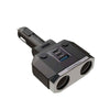 Cigarette Lighter Adapter Two Socket 200W with Two Type-C and Micro USB 78W Car Charger