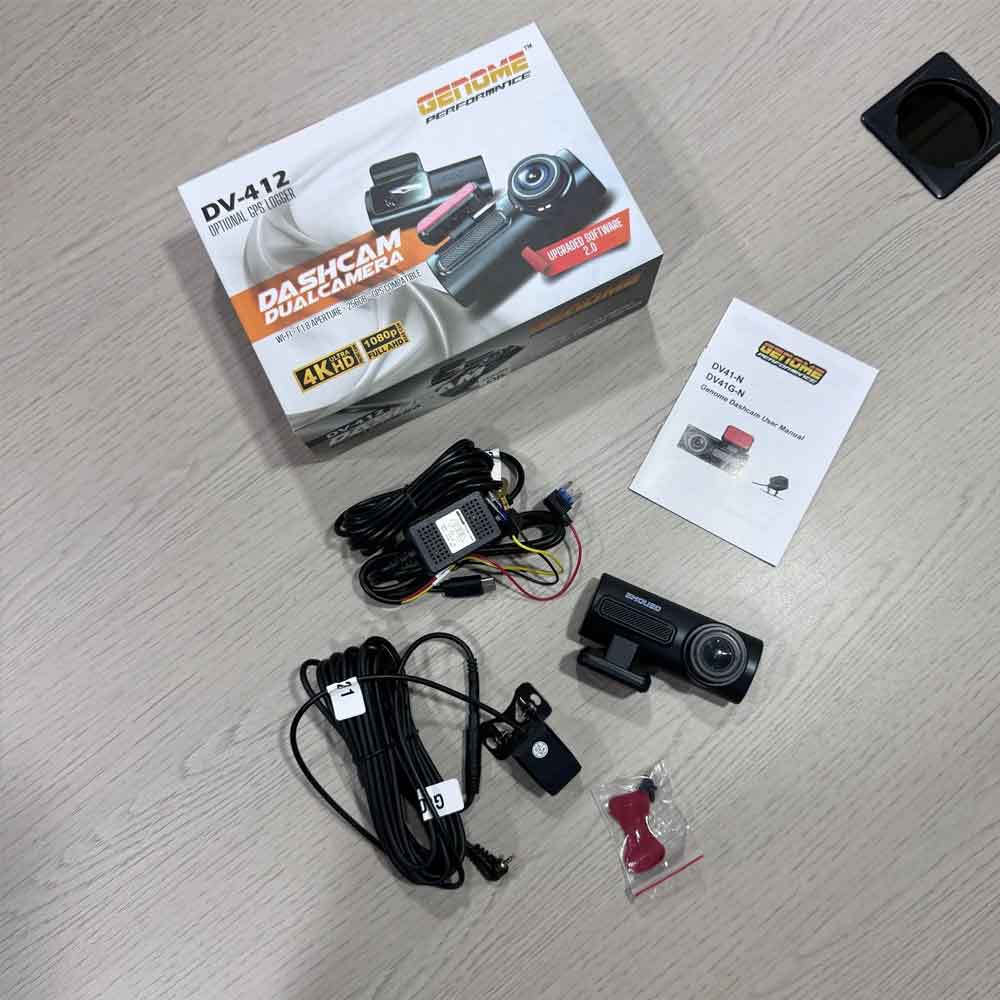 Genome Dashcam Dualcamera DV-412 4K + 1K Dual Cam GPS