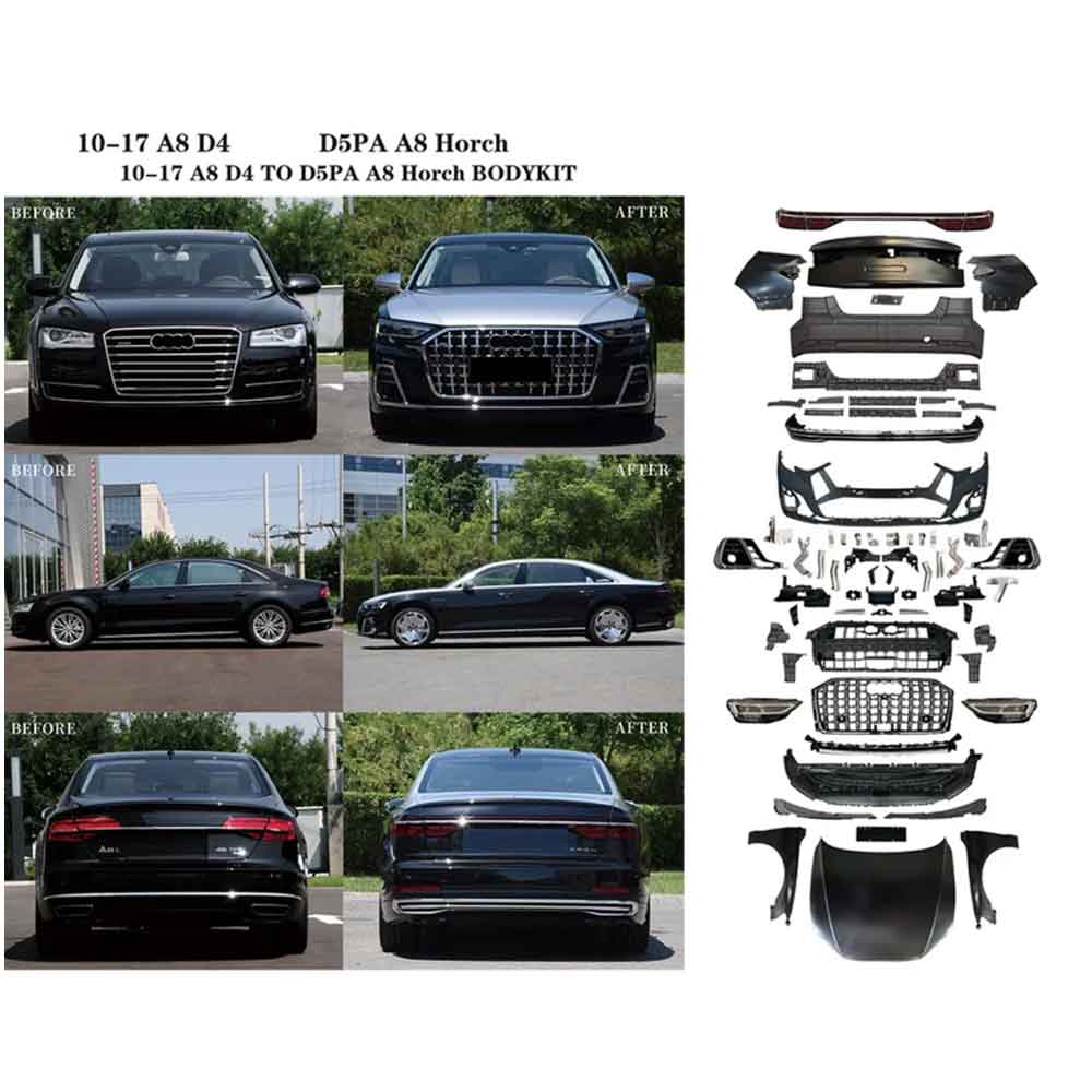 Horch D5PA Upgrade Facelift Matrix Conversion Body Kit Compatible with Audi A8 D4 (2010-2017) to 2018+