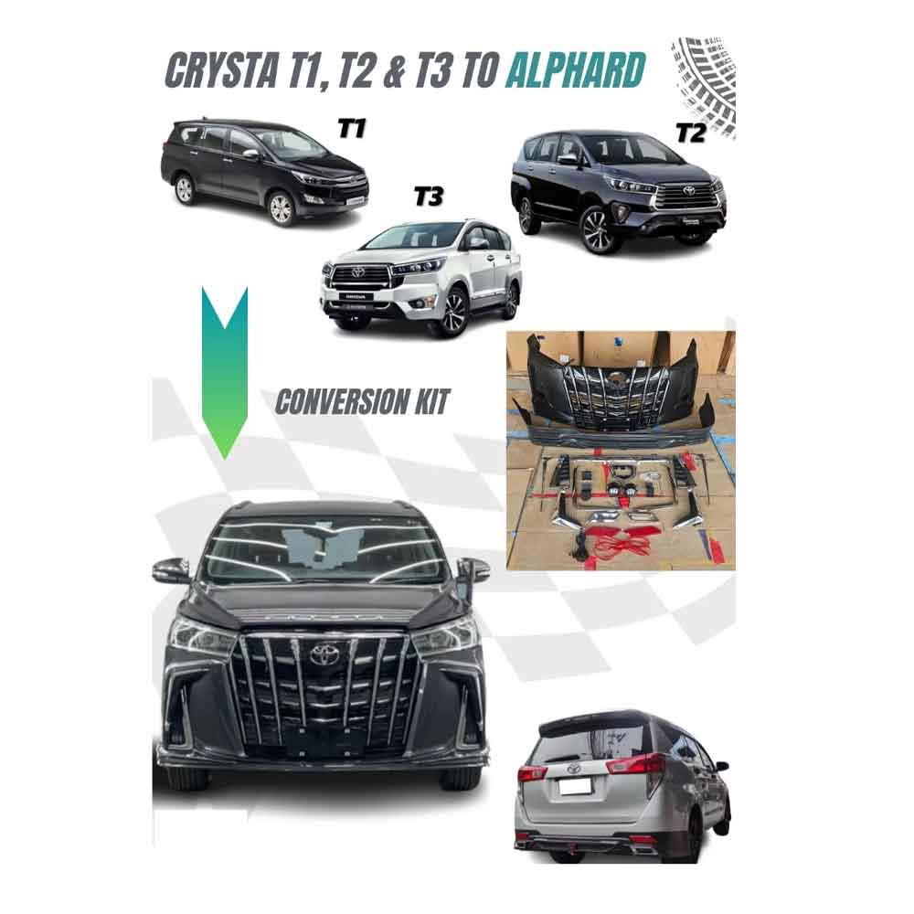 Innova Crysta Type 1 , type 2 and type 3 to Alphard conversion kit