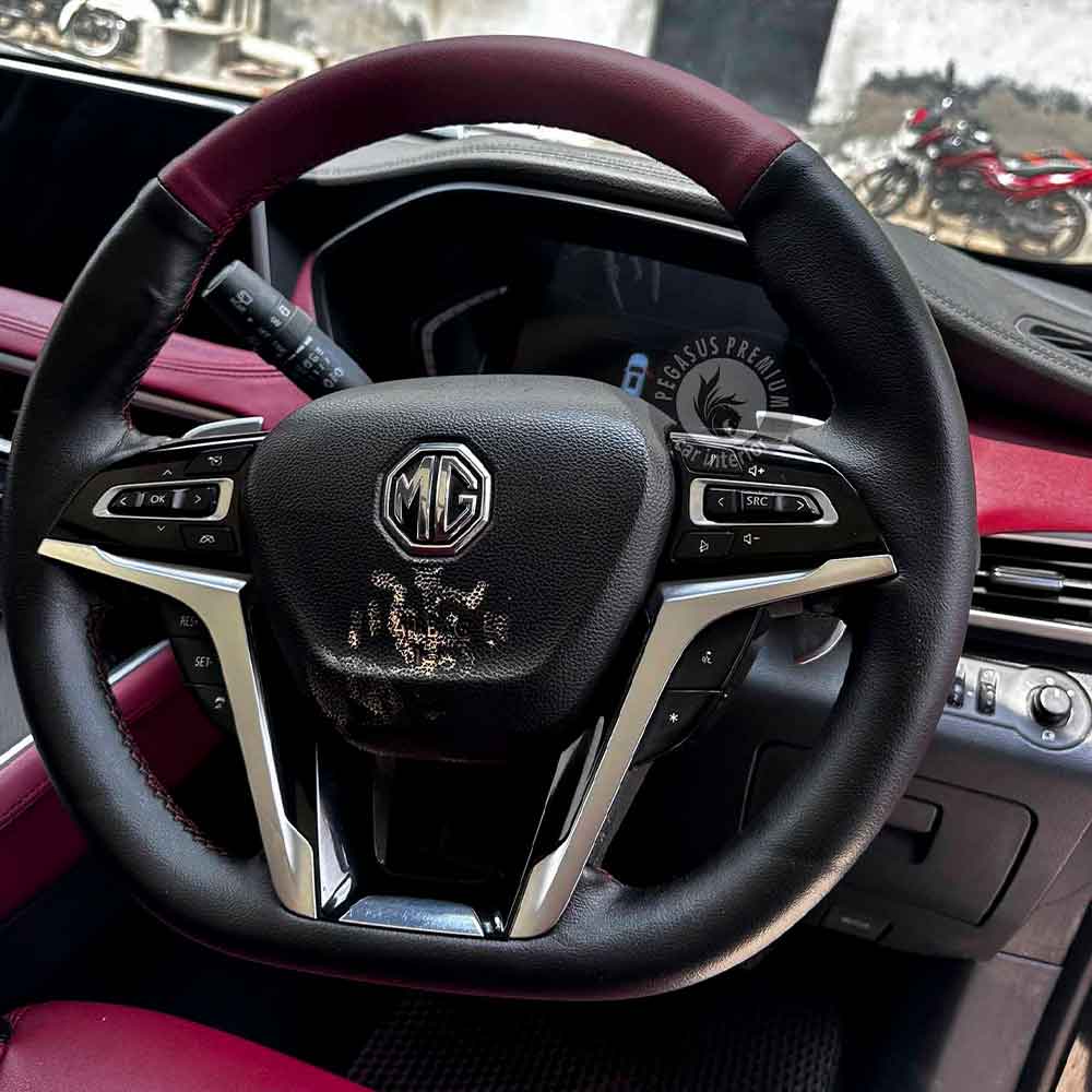 MG Gloster Interior Modification in Black & Cherry - Pegasus Premium