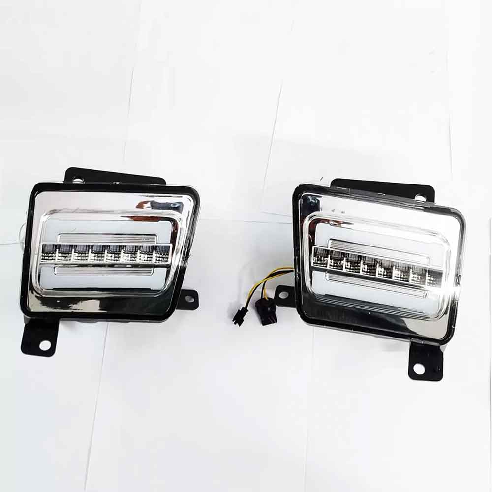 Mahindra Thar 2020 Onward Front Fender LED Strip DRL Light With Matrix Turn Signal (Set of 2Pcs.)