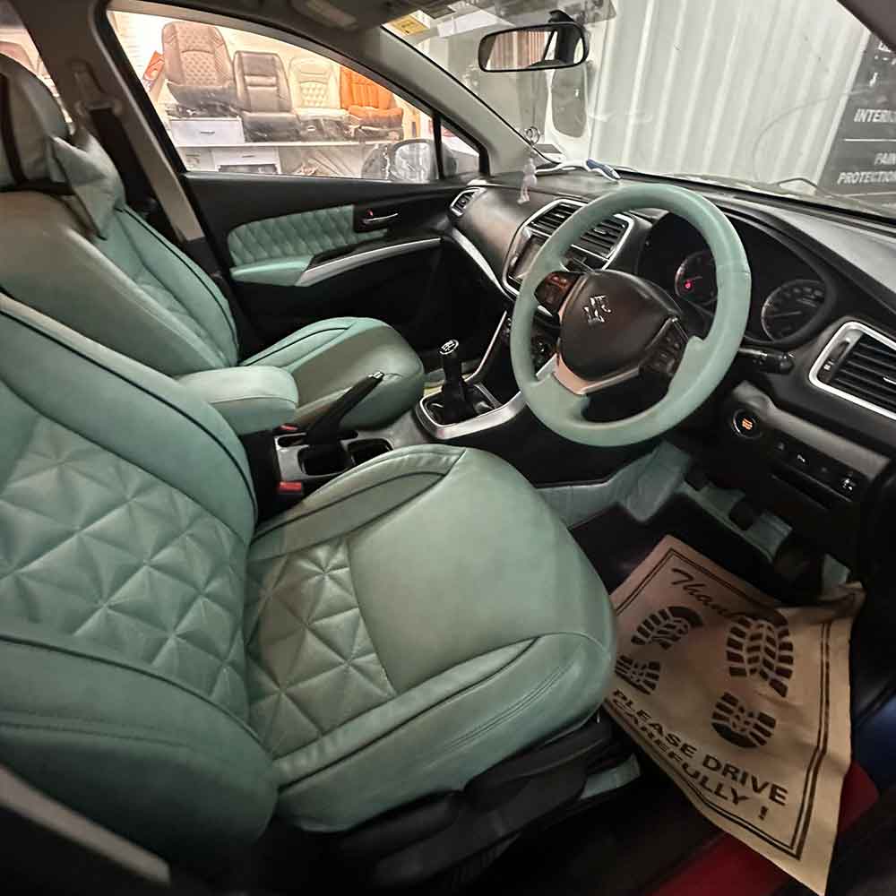 Maruti Suzuki S Cross Interior Modification in Blue - Pegasus Premium