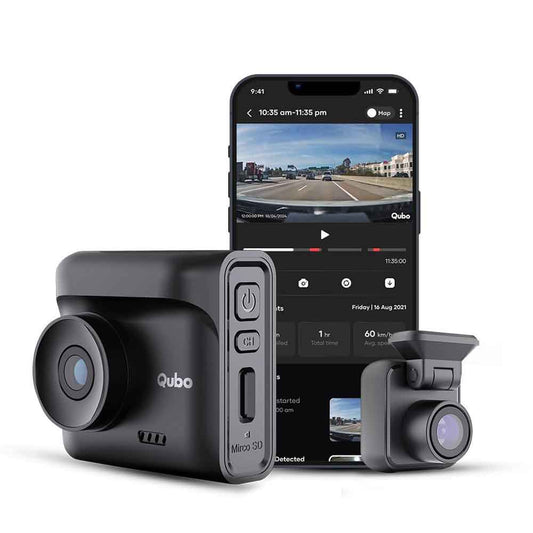 Qubo Smart Dashcam Pro 2.7K + Rear Cam