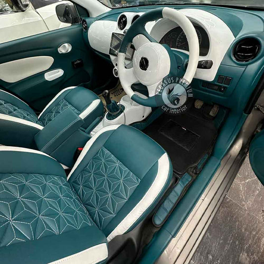 Renault Scala Interior Modification in Blue & White - Pegasus Premium