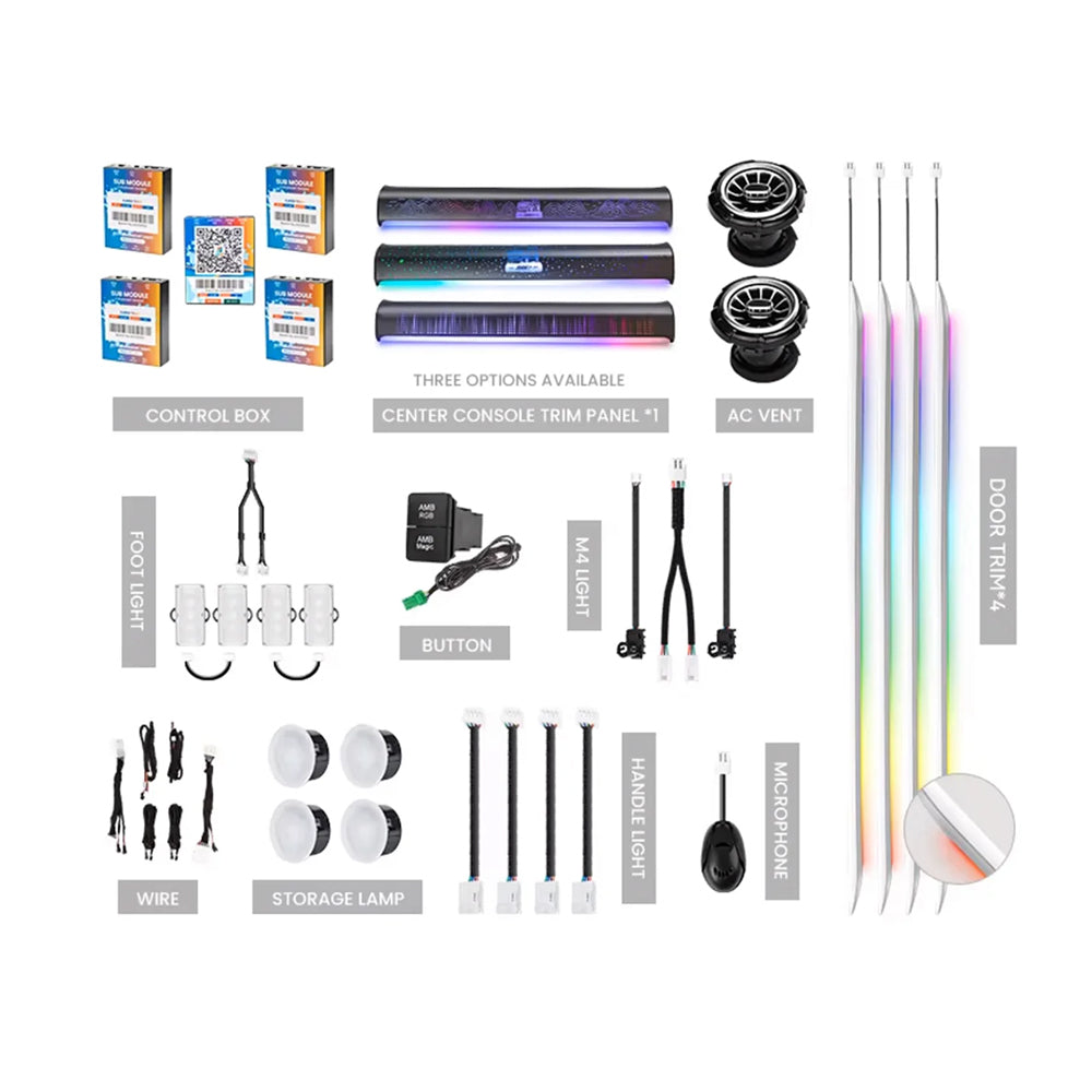 Suzuki Jimny Ambient Lights With AC Vents 19 Pieces