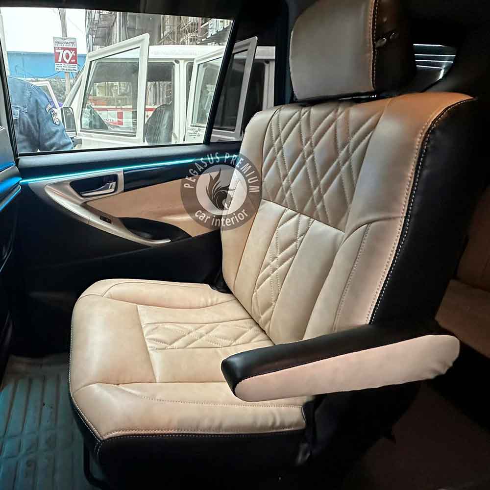 Toyota Innova Crysta Interior Modification in Beige & Tan - Pegasus Premium