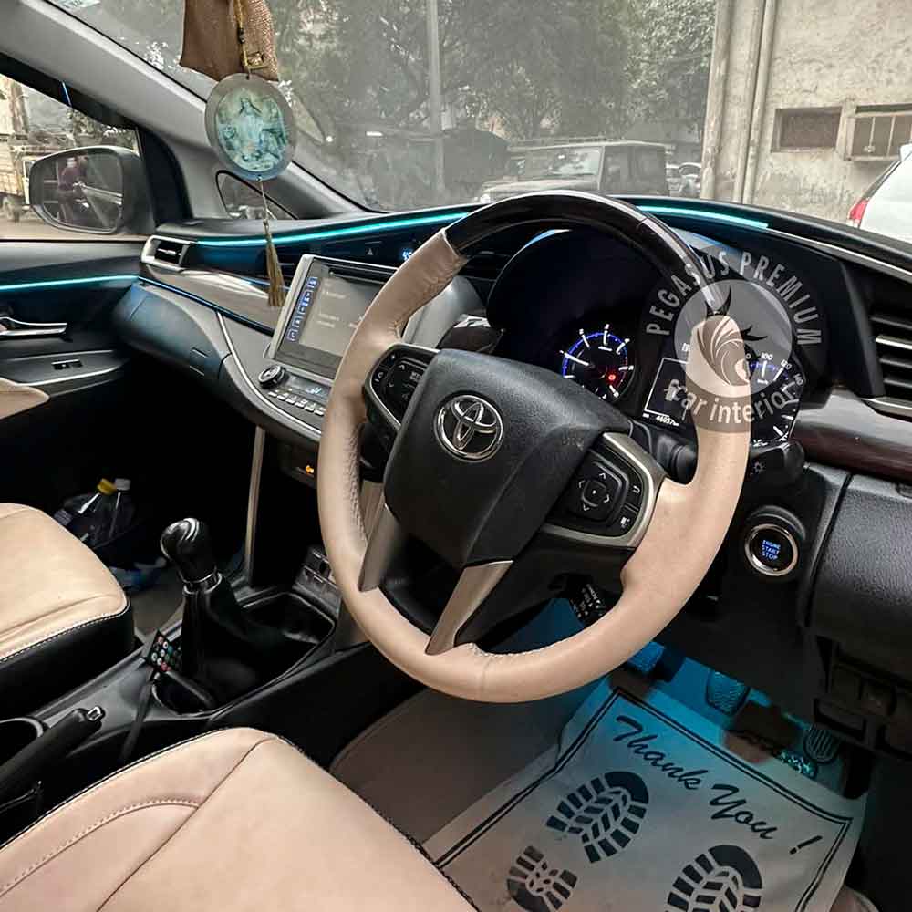 Toyota Innova Crysta Interior Modification in Beige & Tan - Pegasus Premium