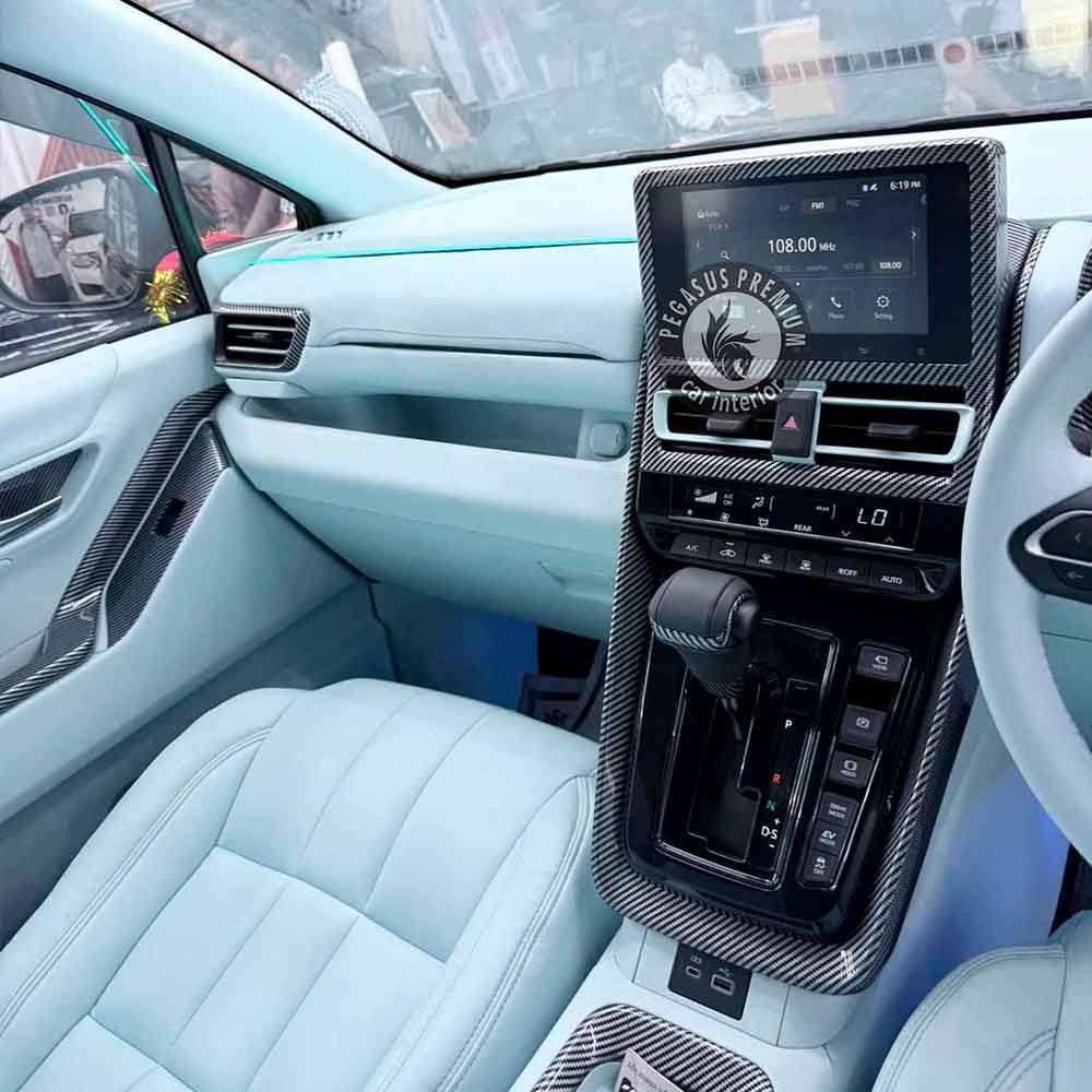 Toyota Innova Hycross Interior Modification in Blue - Pegasus Premium
