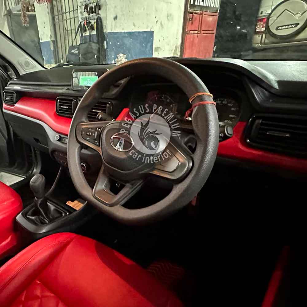 Tata Punch Interior Modification in Red - Pegasus Premium