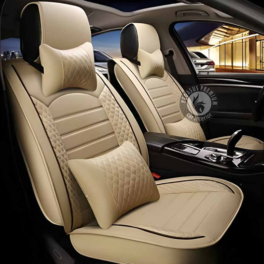 Skoda Kushaq Seat Cover in Beige Pegasus Premium