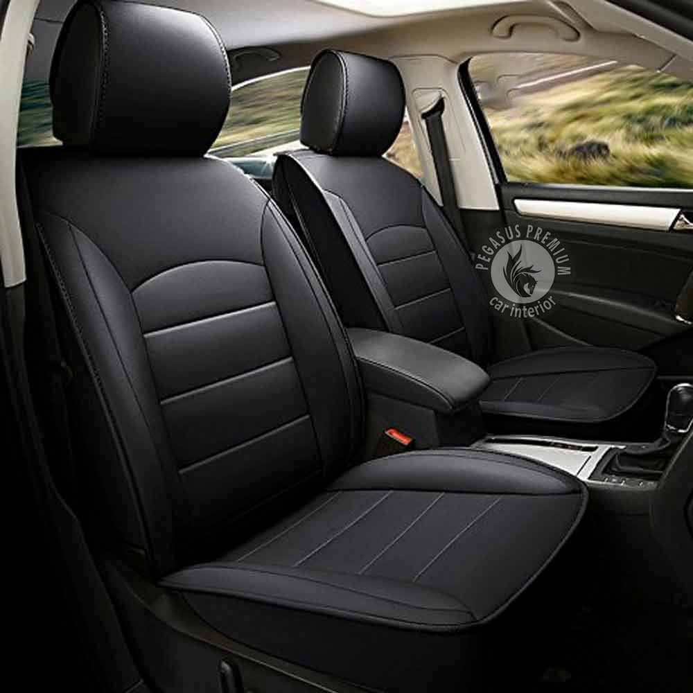 Maruti Suzuki Baleno Seat Cover in Black Pegasus Premium Car Shala