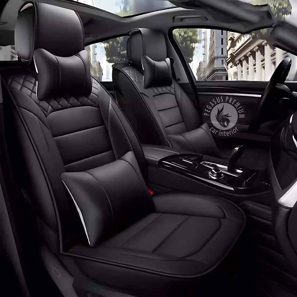 Maruti Suzuki Baleno Seat Cover in Black Pegasus Premium