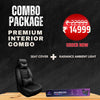 Combo Package Car Seat Cover and Ambeint Light