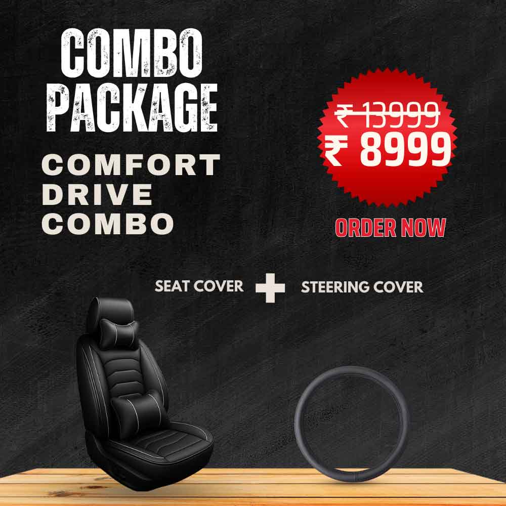 Combo Package Car Seat Cover and Steering Wheel Cover