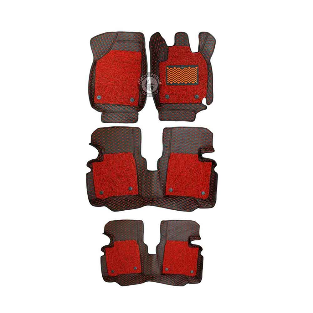 Car Floor Mats in Black Red Pegasus Premium