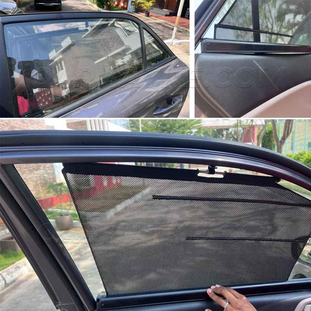 Car Window Rolling Curtain 5-Seater | Auto-Roll | Carshala – Car Shala