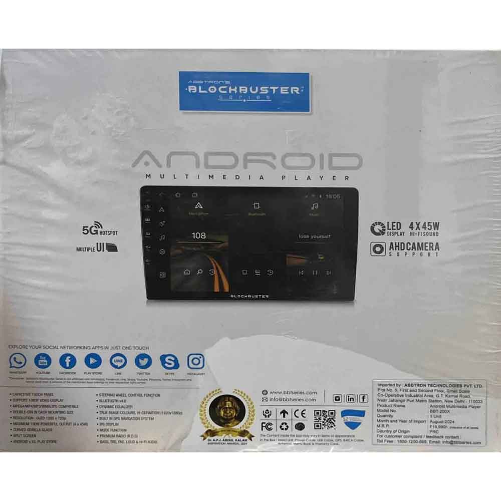 Blockbuster BBT-200X Car Android and Apple CarPlay Multimedia player