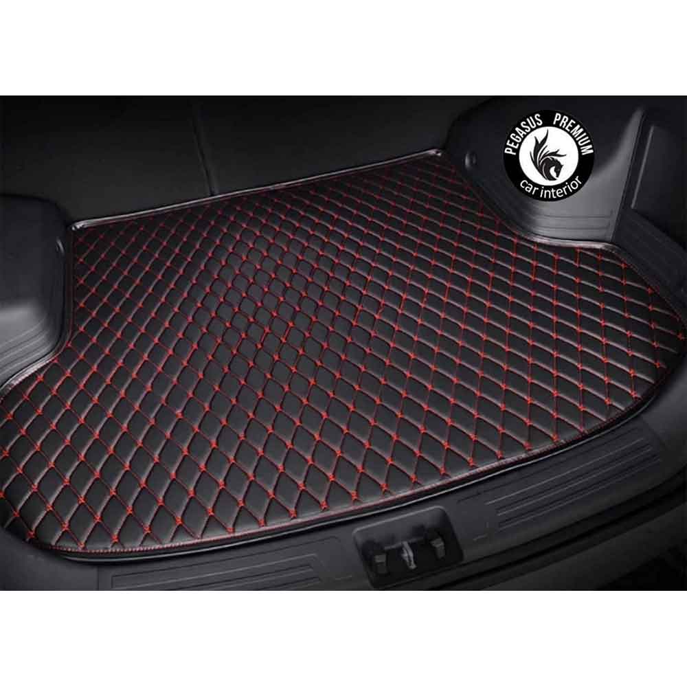 Car Dicky Mat - Car Boot Mat - Full Dicky Coverage Black Red