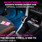Cigarette Lighter Adapter Two Socket 200W with Two Type-C and Micro USB 78W Car Charger