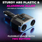 Cigarette Lighter Adapter Two Socket 200W with Two Type-C and Micro USB 78W Car Charger
