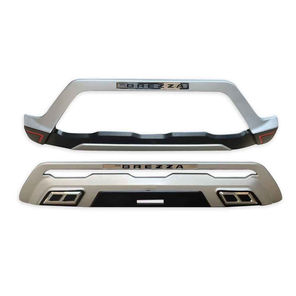 Front and Rear Bumper Protector Guards for Maruti Suzuki Brezza (2022 ...