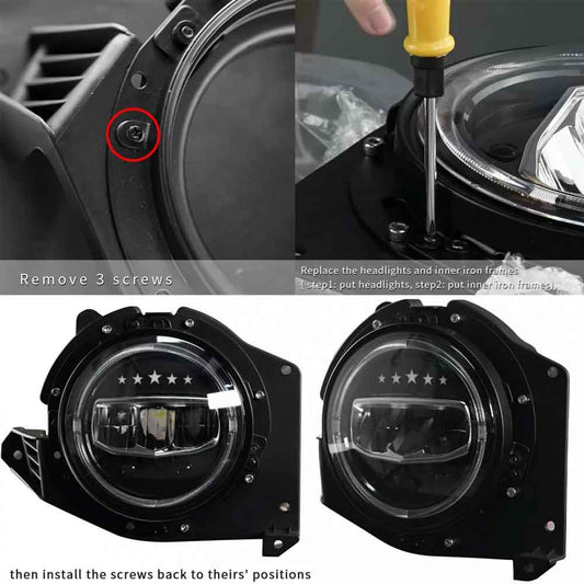 G-Wagon Design Modified Headlight for Mahindra Thar 2020 Onwards