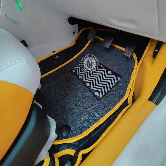 Hyundai Grand i10 NIOS Interior Modification in White & Yellow - Pegasus Premium