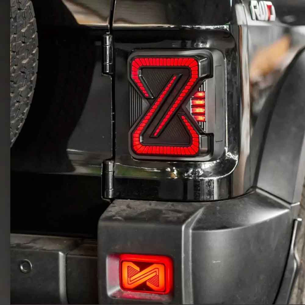 Infinity Design Tail Lights for Mahindra Thar Roxx 2024 Onwards - Cut Design