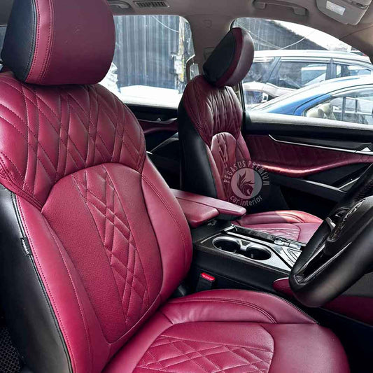 MG Gloster Interior Modification in Black & Cherry - Pegasus Premium