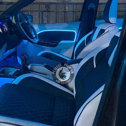 Maruti Suzuki Baleno Interior Modification in White & Black  - Pegasus Premium