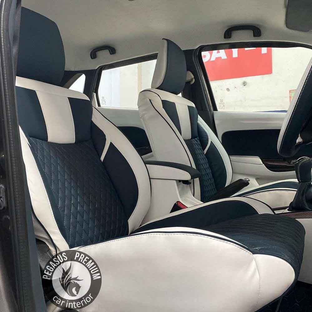 Maruti Suzuki Baleno Interior Modification in White & Black  - Pegasus Premium