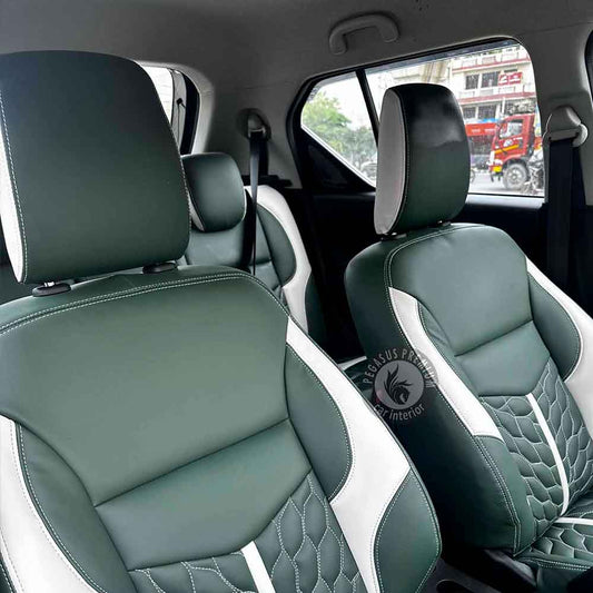 Maruti Suzuki Ignis Interior Modification in Green & White - Pegasus Premium