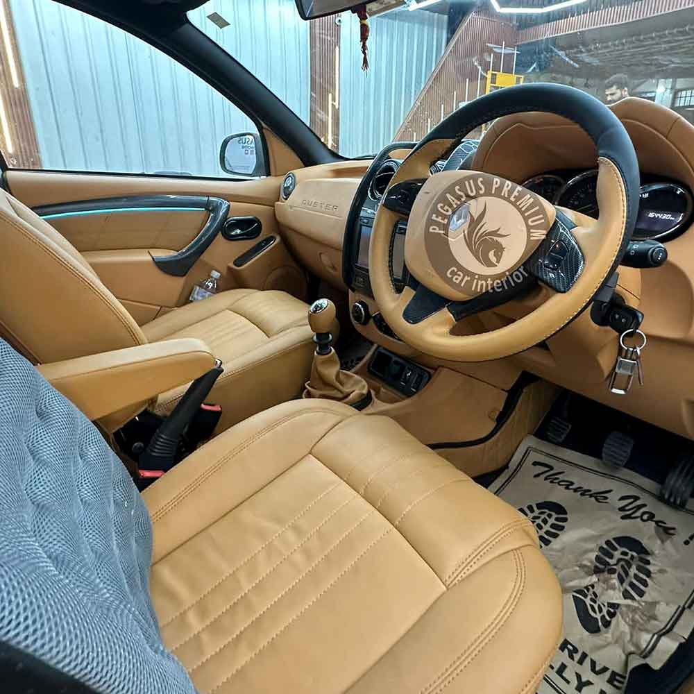 Renault Duster Interior Modification in Mustard - Pegasus Premium