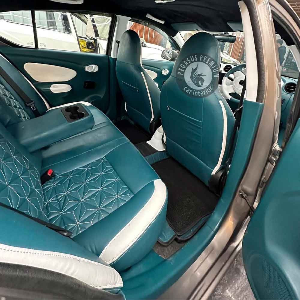 Renault Scala Interior Modification in Blue & White - Pegasus Premium