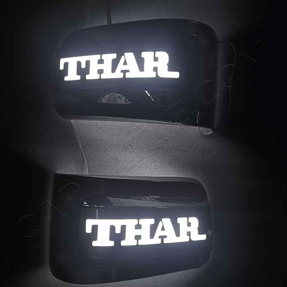 Side Mirror LED Indicator Lights for Mahindra Thar Roxx 2024 Onwards - Carbon Fiber