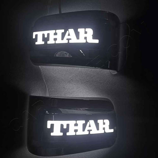 Side Mirror LED Indicator Lights for Mahindra Thar Roxx 2024 Onwards - Carbon Fiber