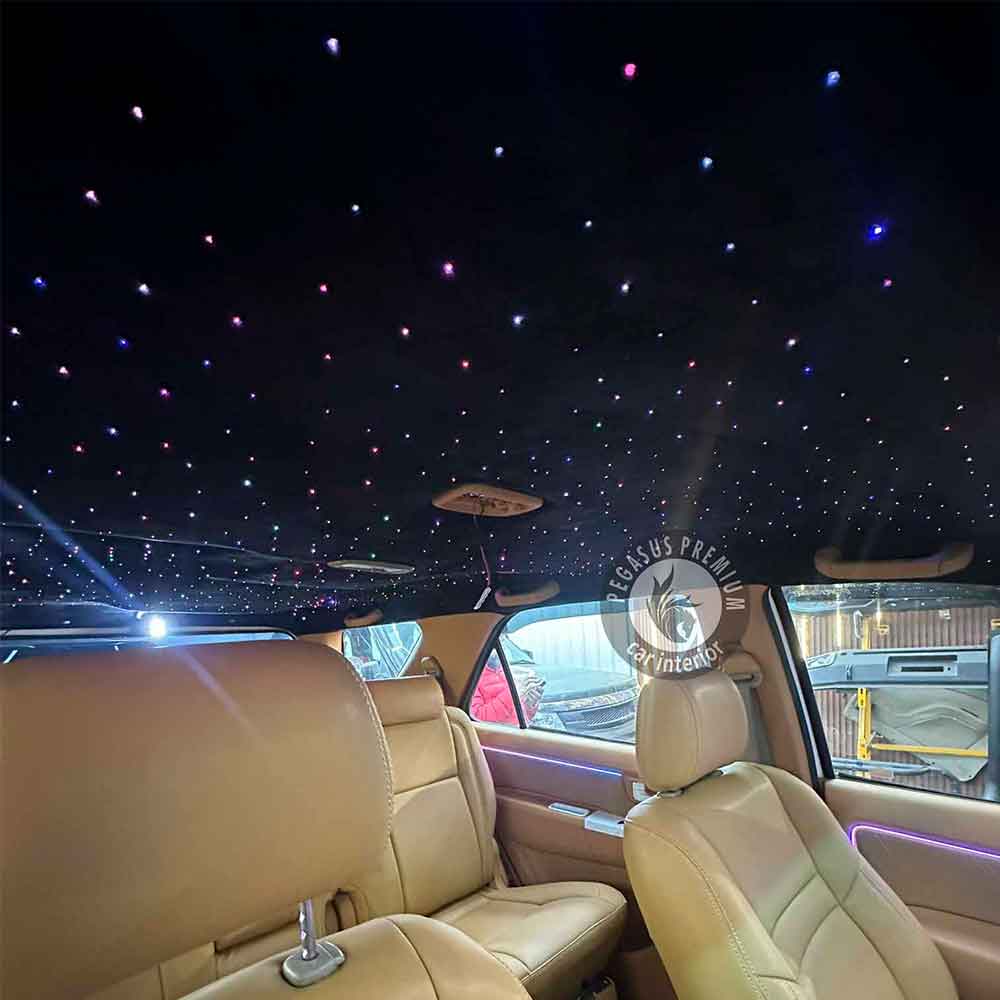 Toyota Fortuner Interior Modification in Tan & White - Pegasus Premium