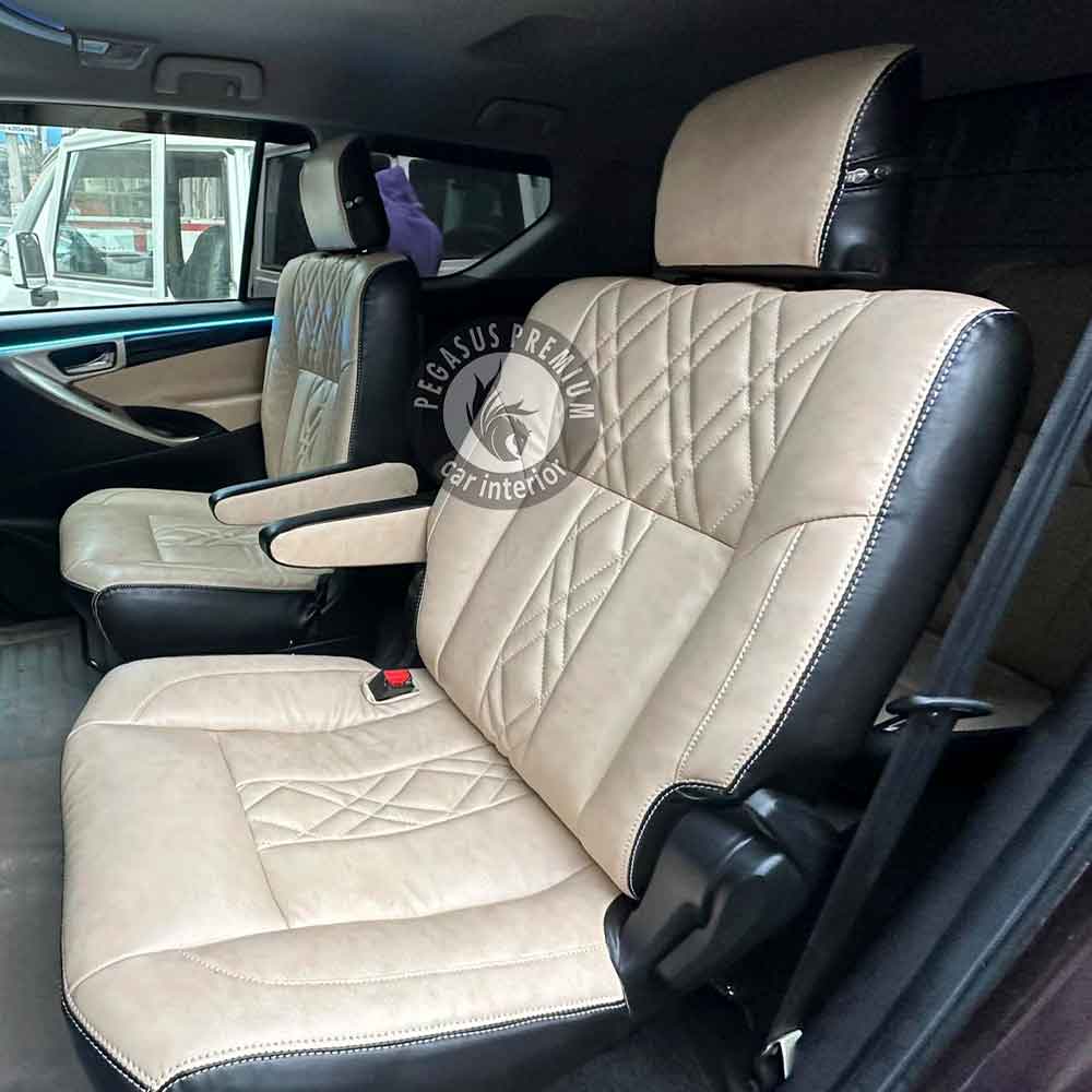 Toyota Innova Crysta Interior Modification in Beige & Tan - Pegasus Premium