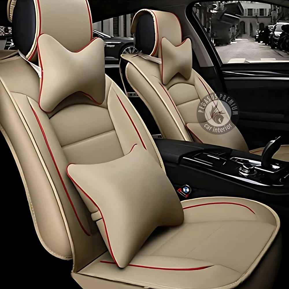 Kia Syros Seat Cover in Beige Pegasus Premium