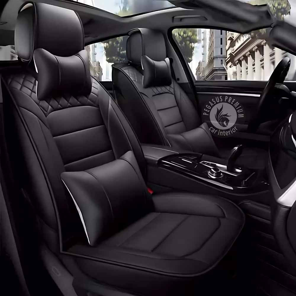 Honda City Seat Cover in Black Pegasus Premium