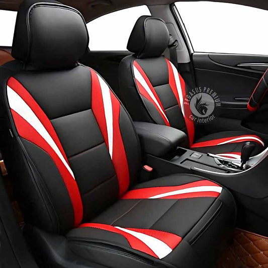 Car Seat Cover in Black Red Pegasus Premium