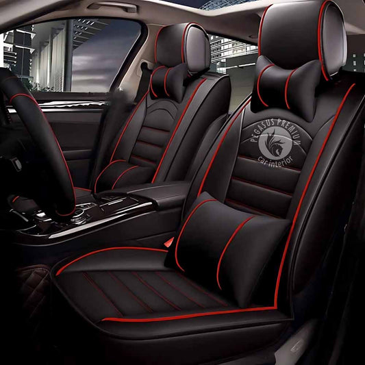 Car Seat Cover in Black Red Pegasus Premium