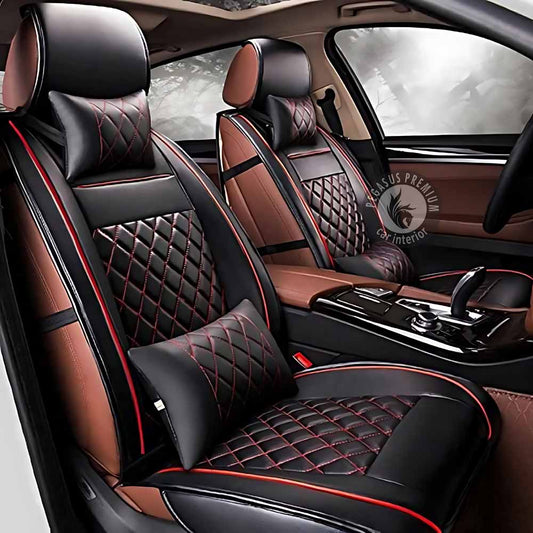 Car Seat Cover in Black Tan Pegasus Premium