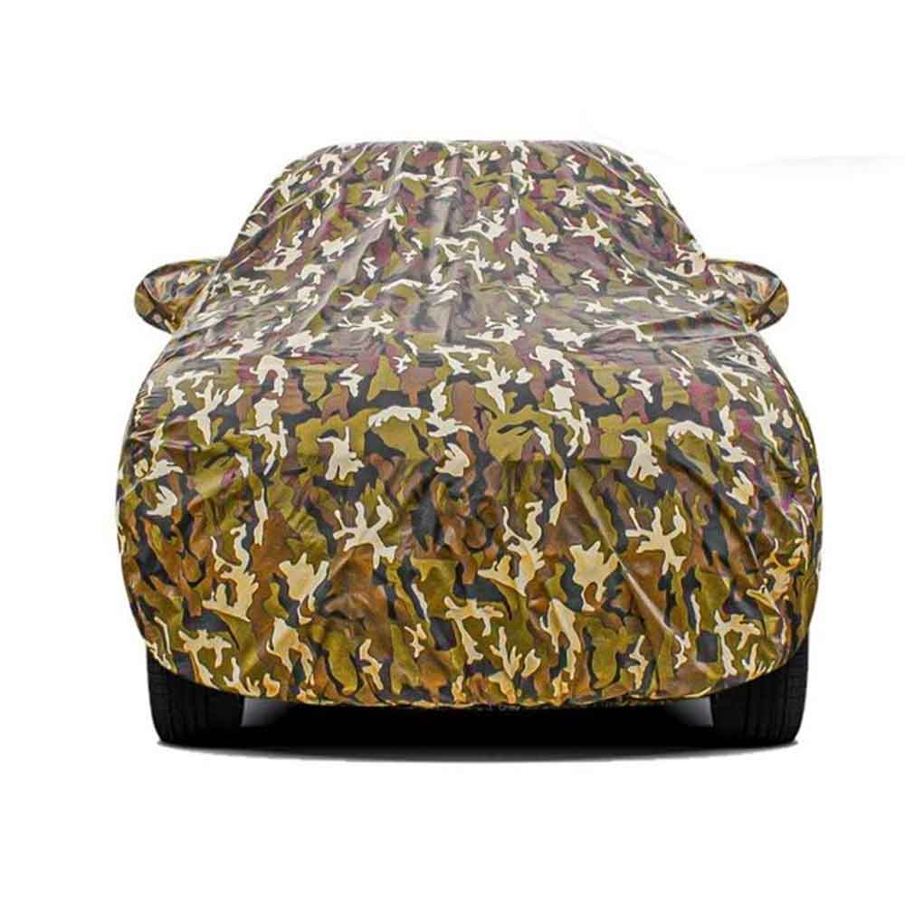 Waterproof Car Body Cover Jungle with Mirror and Antenna Pocket, Soft Cotton Lining For 5 Seater